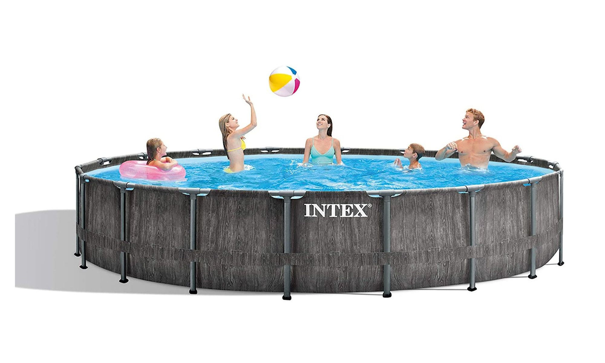 INTEX Greywood Prism Pool, Pool braun Frame