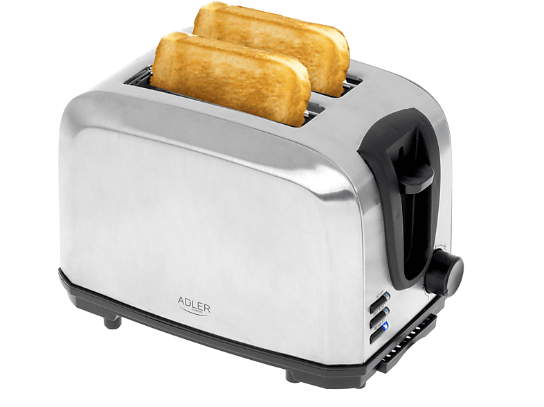 ADLER AD 3222 Toaster silber (1000 Watt, Schlitze: 2)