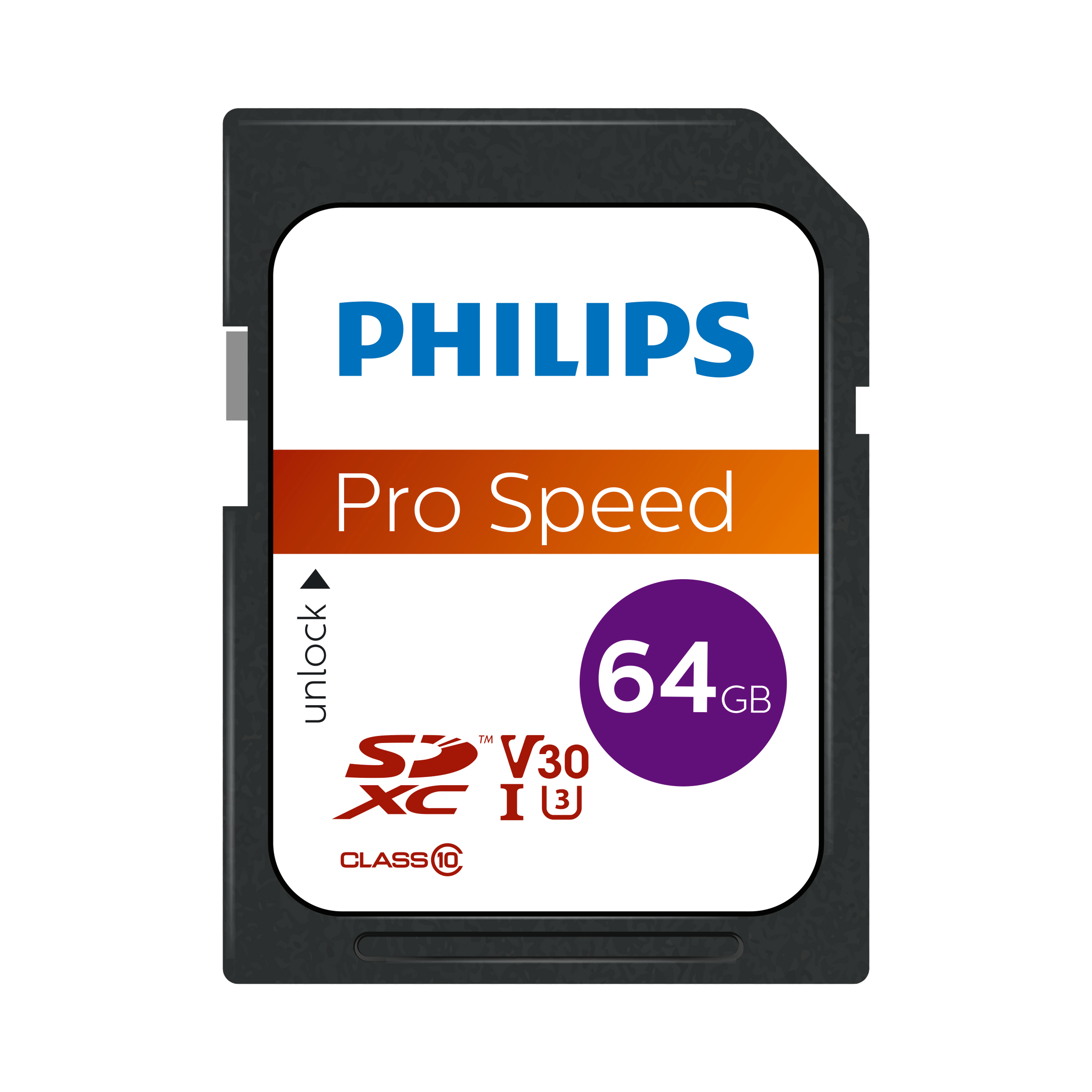 PHILIPS SDXC Class 10/ UHS-I GB, 100 Mbit/s U3/ Speicherkarte, 64 SDXC 4K