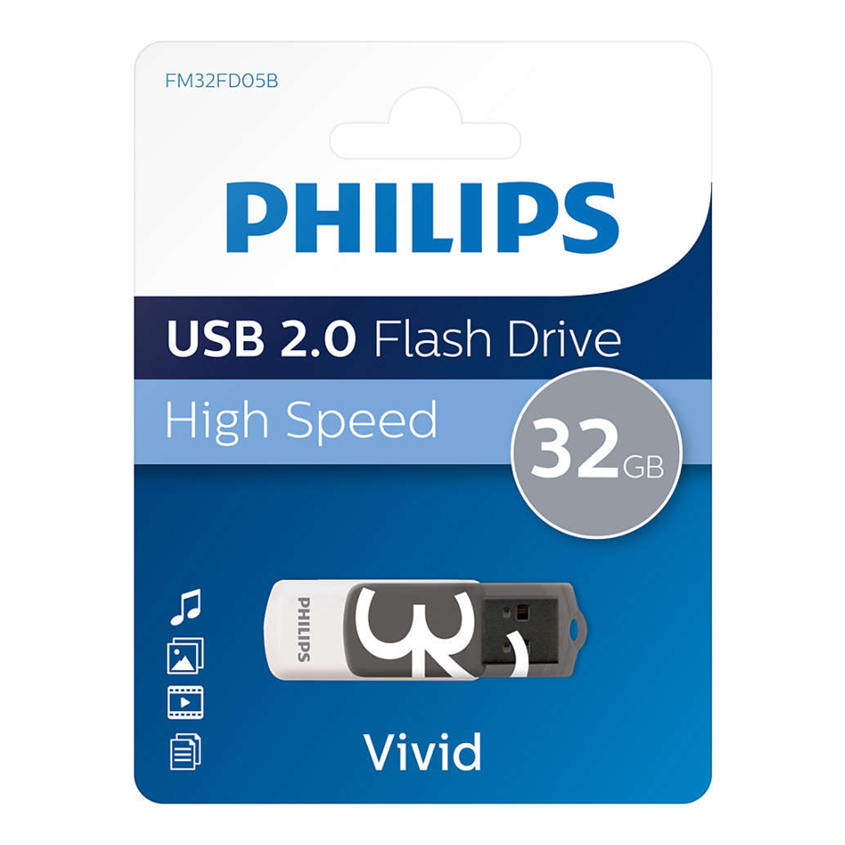 PHILIPS Vivid Edition Shadow Gey®, MB/s 32 USB-Stick GB) 23 (Weiß