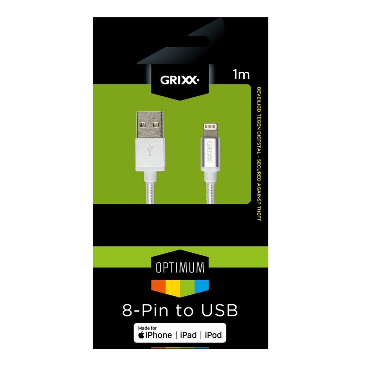 PHILIPS USB-A Weiß auf Optimum Lightning Grixx Kabel