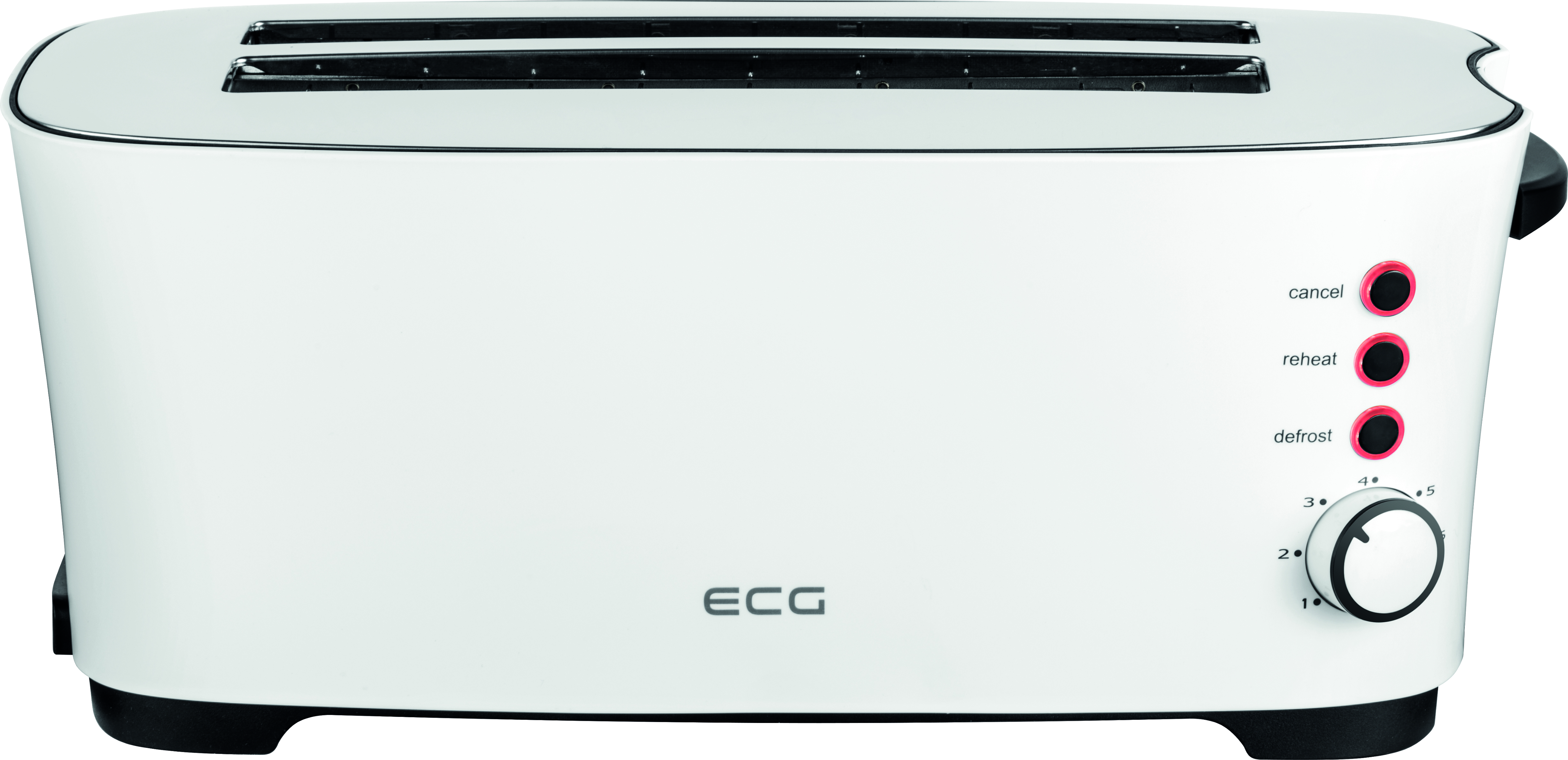ST Watt, | 1350 Auftaufunktion 2) Toaster W Toaster | Schlitze: Toastscheiben ECG | | | (1350 weiss Aufwärmfunktion | 4 13730
