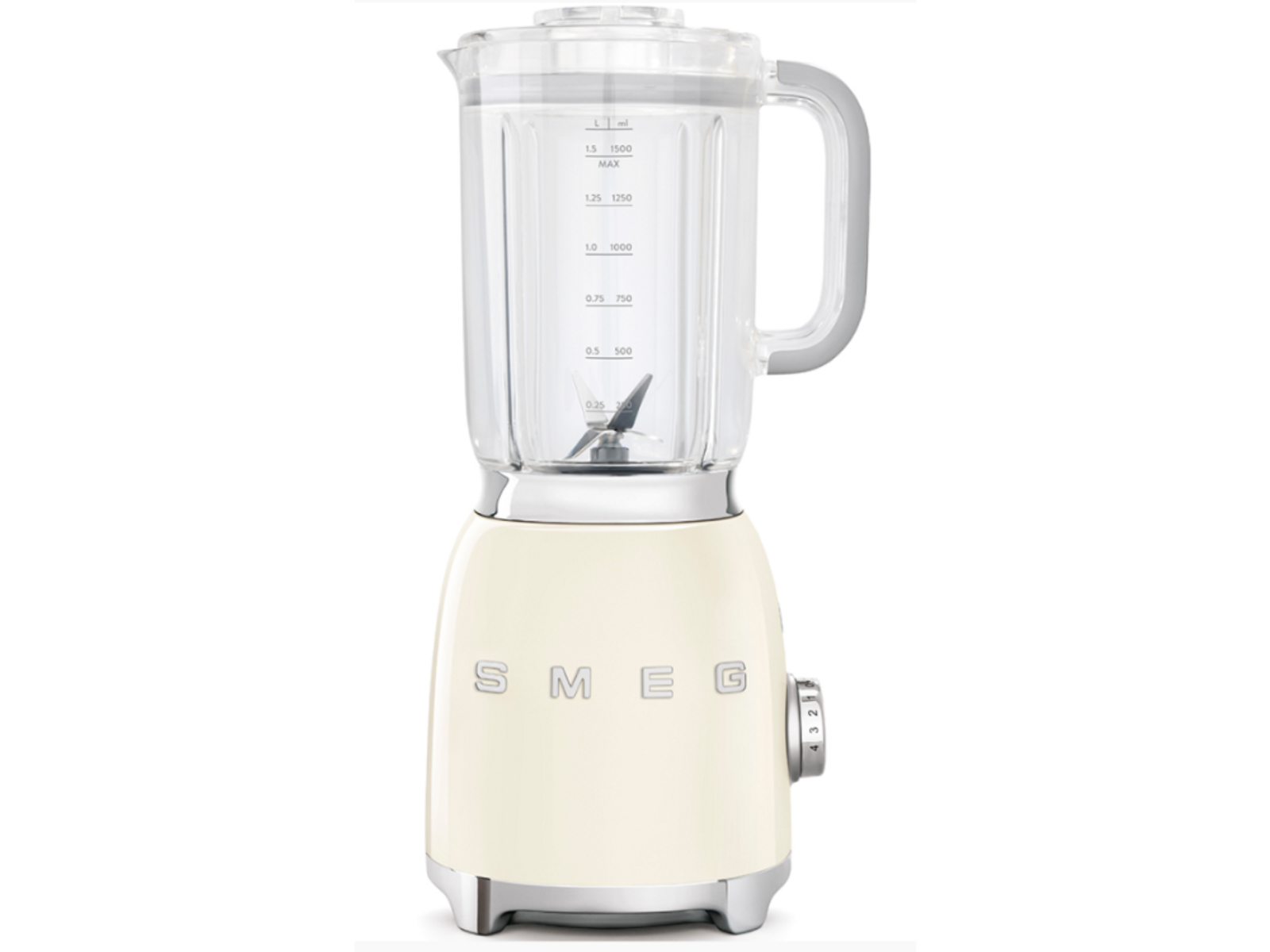 Batidora de vaso - BLF01CREU SMEG, 800 W, 1.5 l, Crema