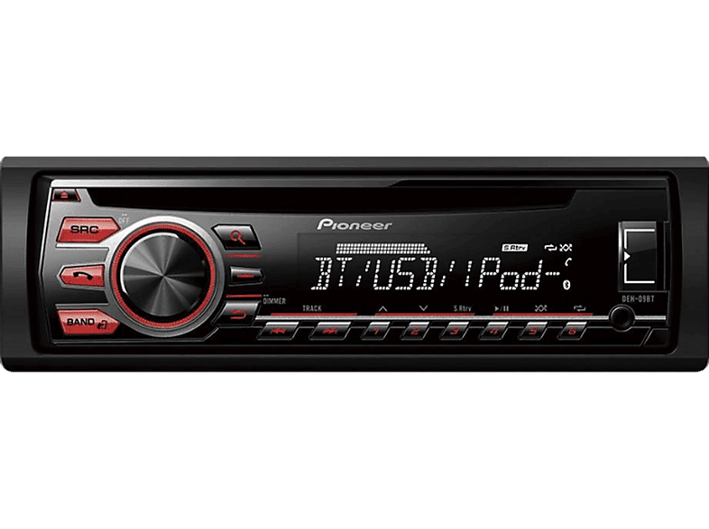 Autorradio - DEH-09BT PIONEER, USB / Aux, Negro MediaMarkt