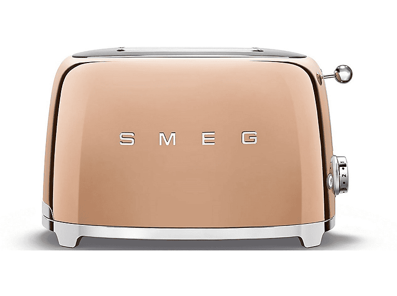 SMEG 2) Schlitze: Watt, Rosa (950 TSF01RGEU Toaster