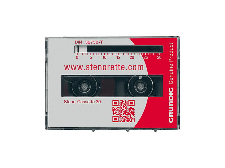GRUNDIG Steno-Cassette 30 Minuten, 5-Pack Diktiergerät, Schwarz