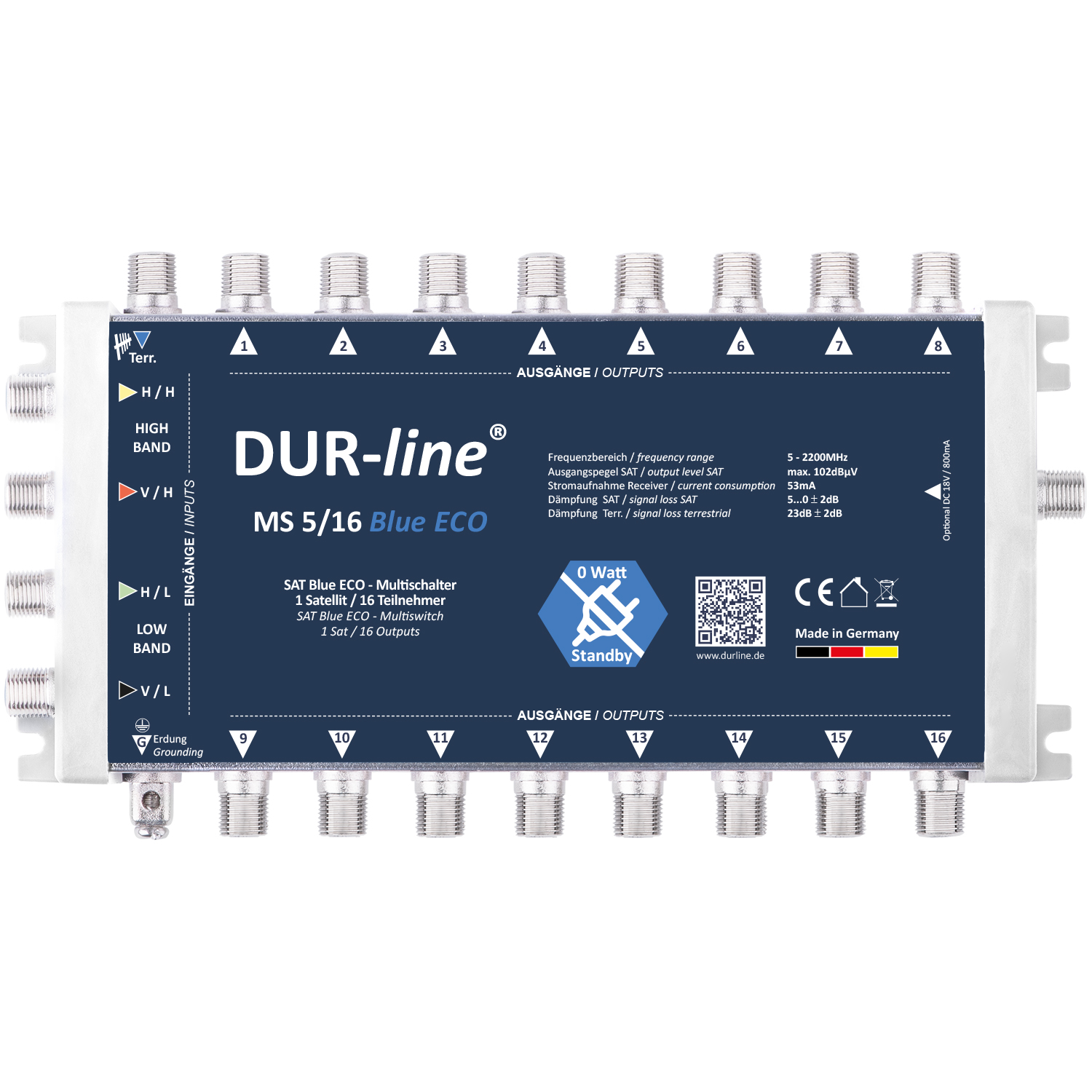 eco MS Multischalter blue 5/16 DUR-LINE
