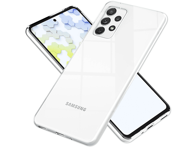 NALIA Klar Transparente Hülle, Silikon Galaxy Backcover, Transparent A53, Samsung