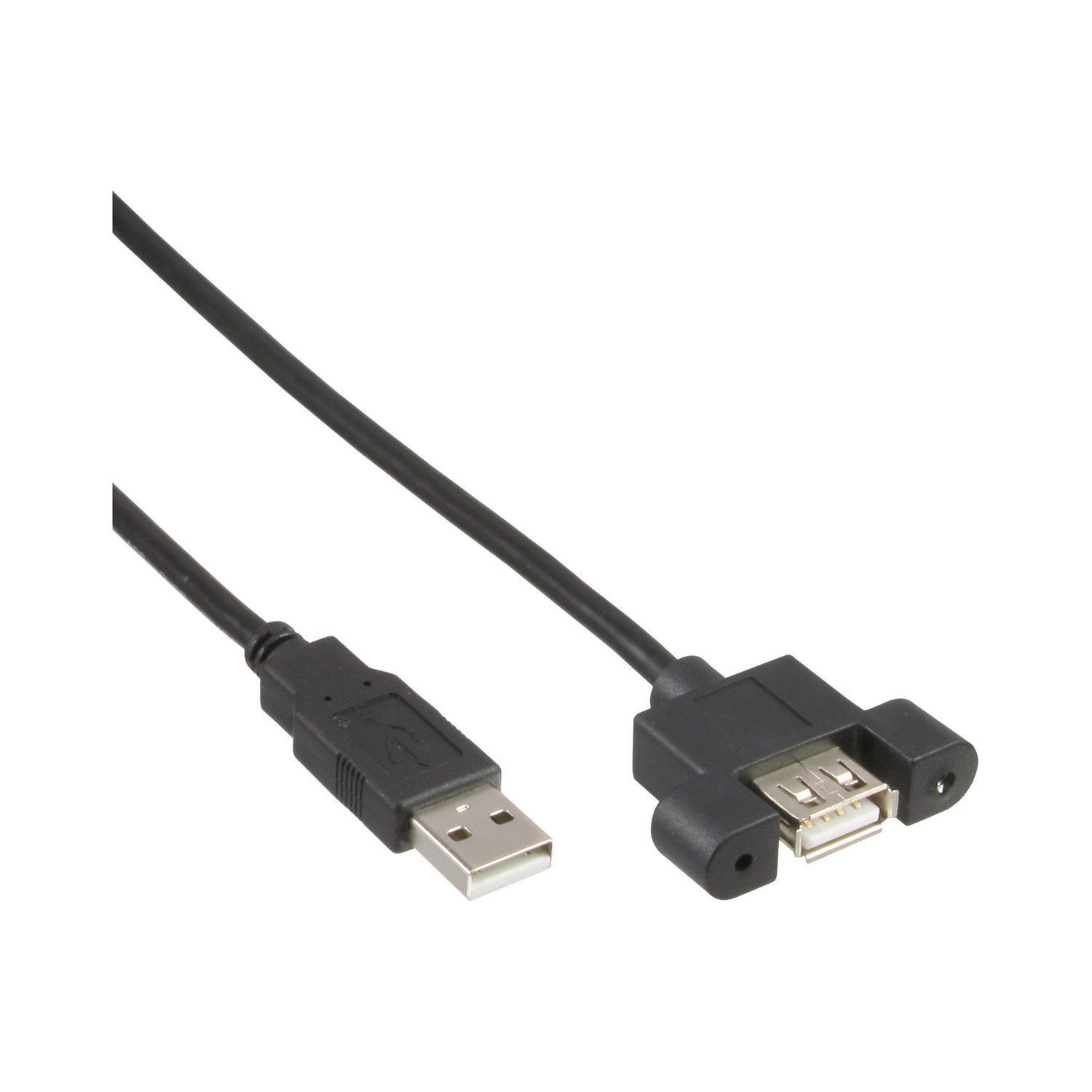 InLine® A 2.0 A, Stecker Einbaubuchse INLINE auf USB USB Anschlusskabel, 0,6m
