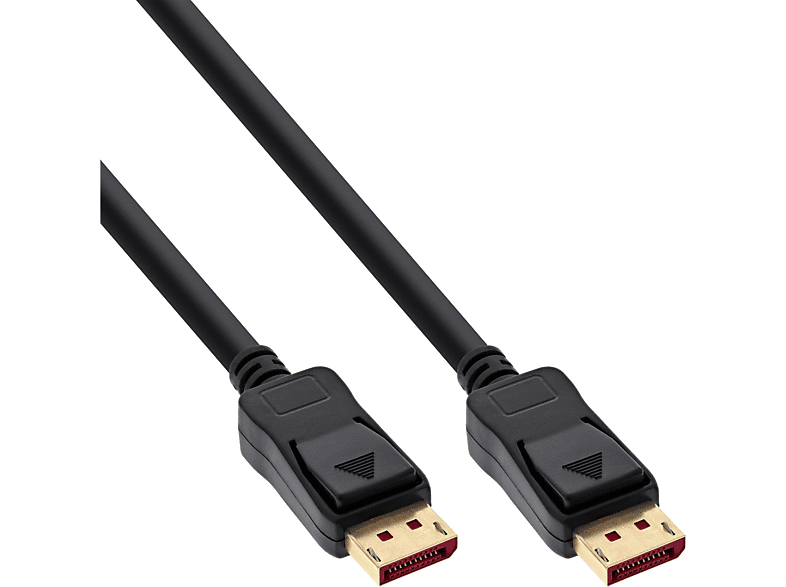 Kabel, 1.4 8K4K, Kontakte, DisplayPort Displayport, INLINE vergoldete InLine® schwarz schwarz,