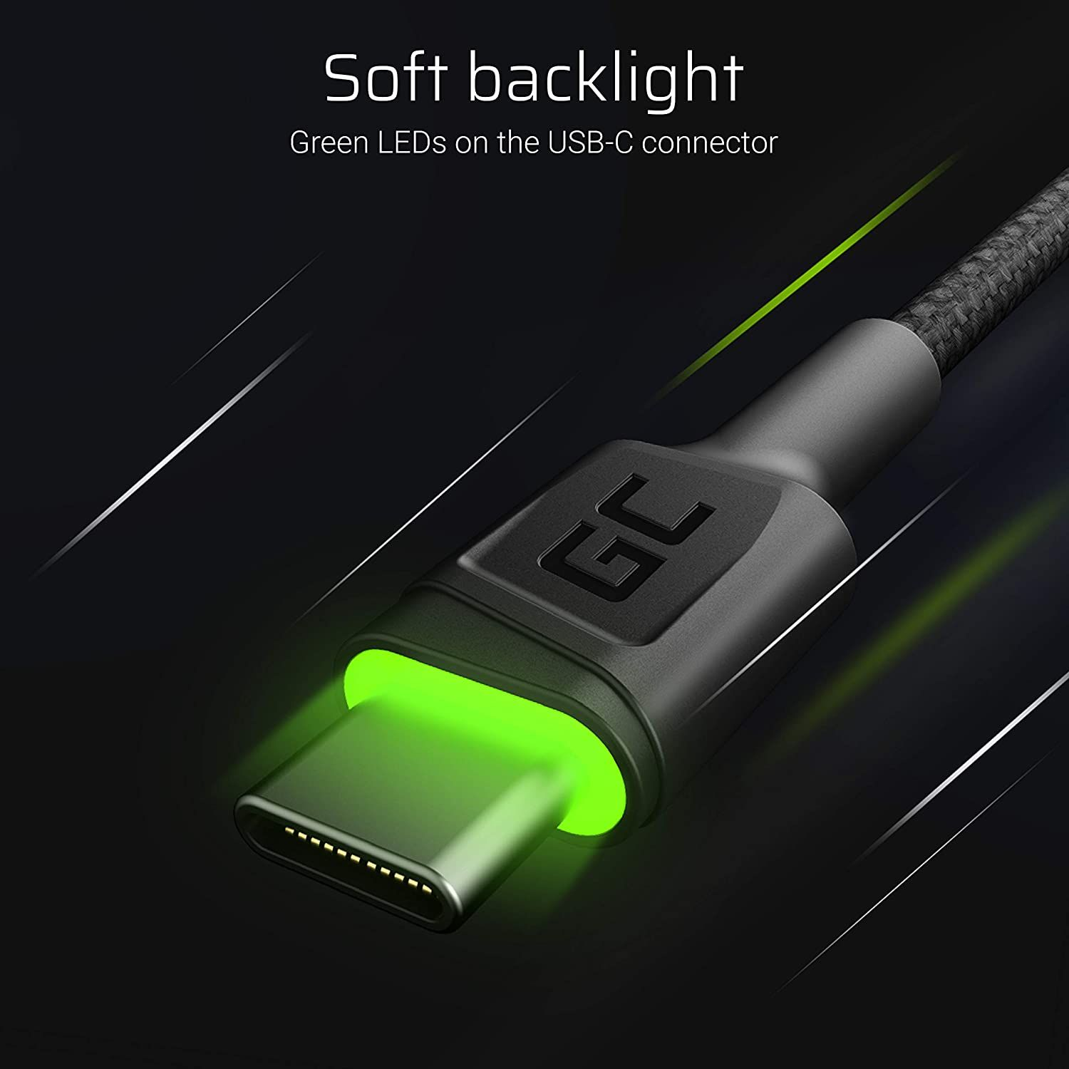 - Adapter LED Kabel USB-A CELL und Grüne schwarz Zubehör USB-C (PC), GREEN Kabel
