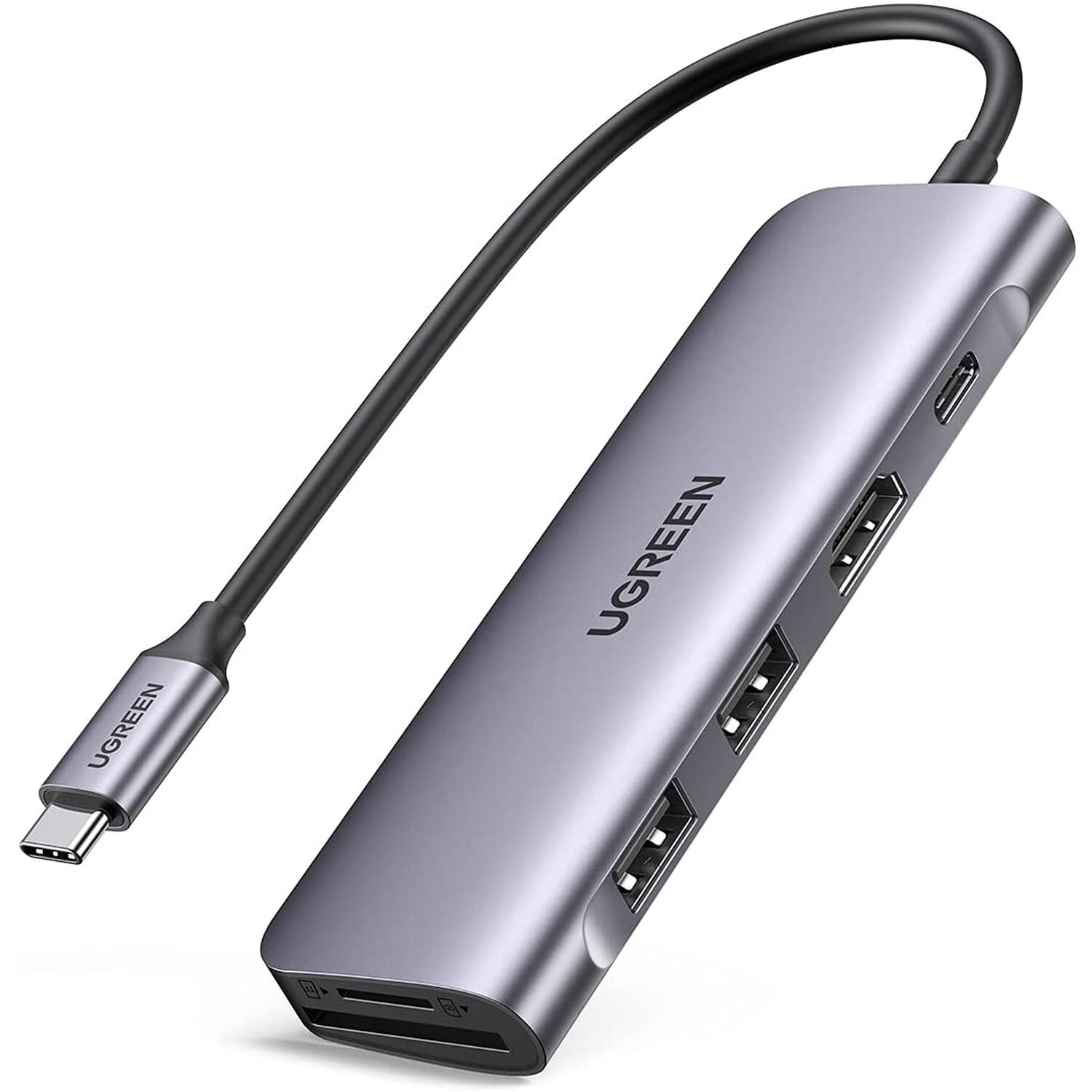 UGREEN USB C Hub Typ in auf HDMI C 6 Silber Hub, 4K, USB 1