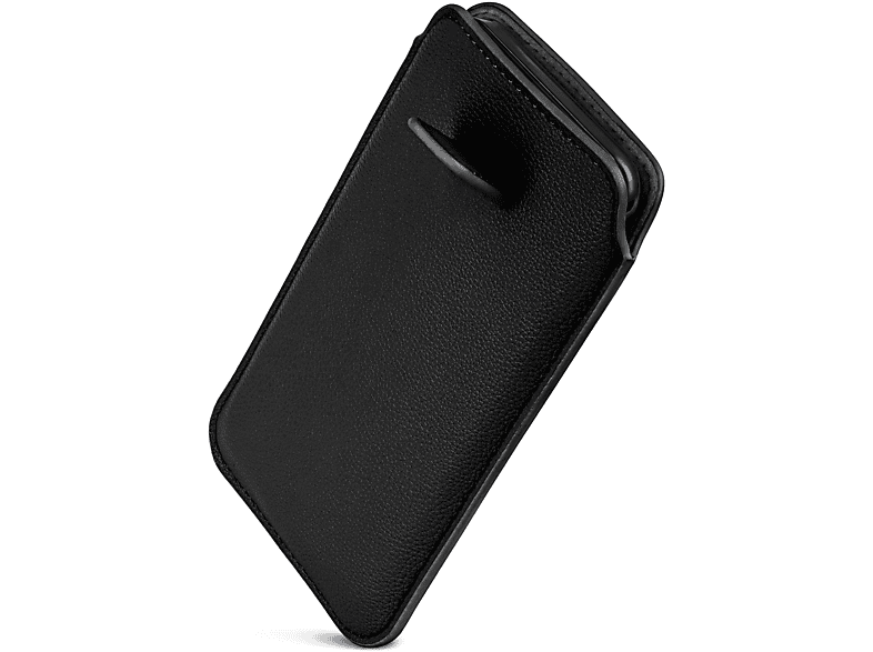 ONEFLOW Einsteckhülle mit Zuglasche, Full Cover, Apple, iPhone 5s / 5 / SE (2016), Schwarz