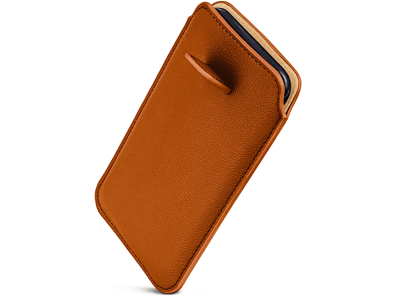ONEFLOW Einsteckhülle mit Cover, Full (2017), Sattelbraun Galaxy Samsung, Zuglasche, A3