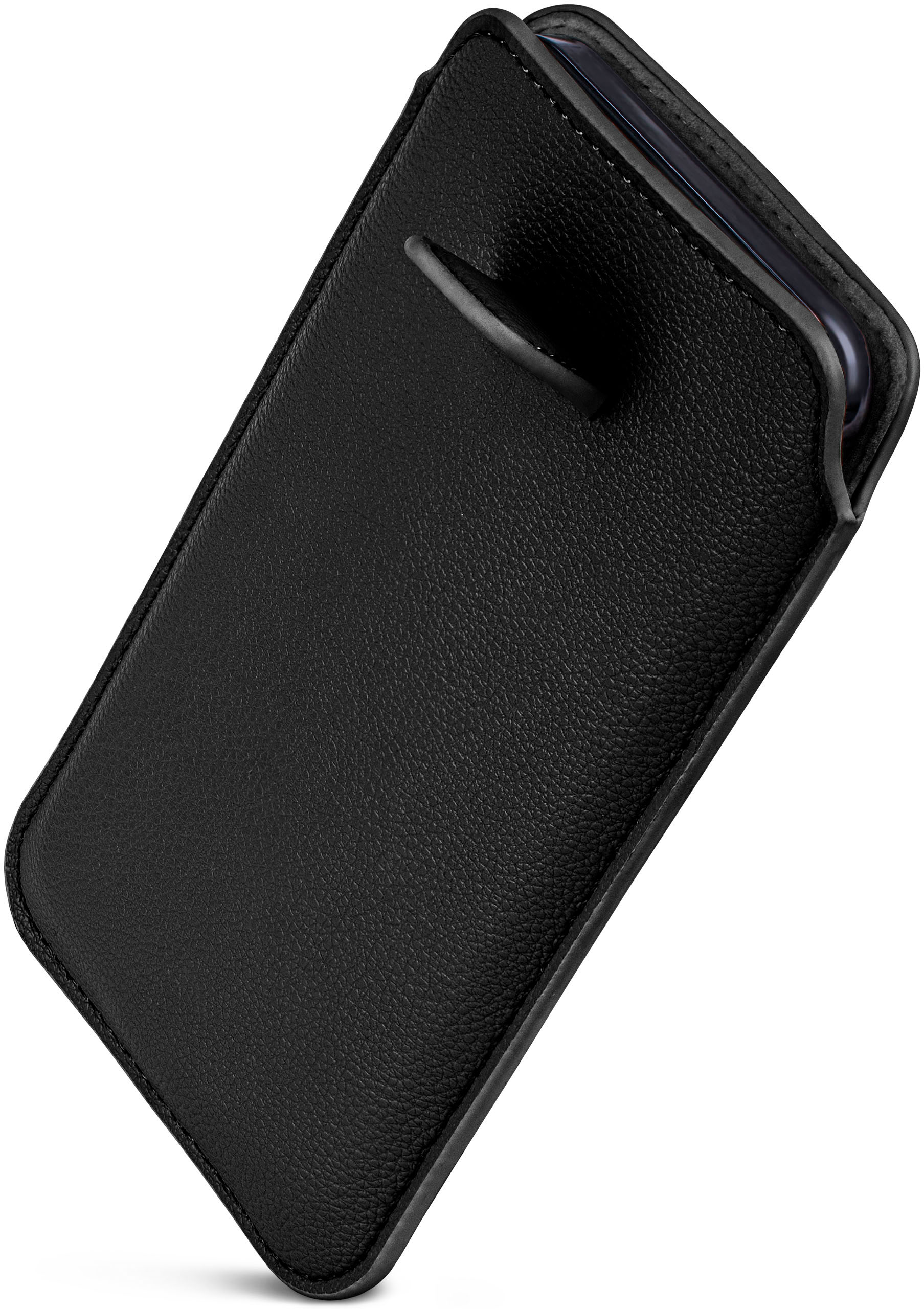 Einsteckhülle Schwarz Zuglasche, mit Full KEYone, Cover, ONEFLOW BlackBerry,