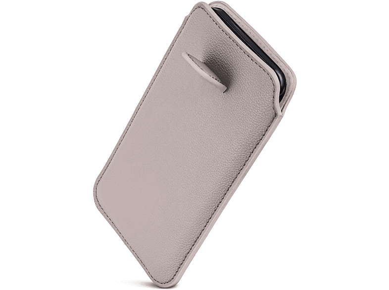ONEFLOW Einsteckhülle mit Zuglasche, Full Cover, Huawei, P smart 2019, Hellgrau