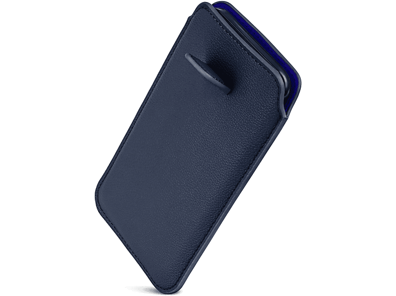 A3 Samsung, Galaxy ONEFLOW Full Einsteckhülle Cover, Zuglasche, Dunkelblau (2017), mit