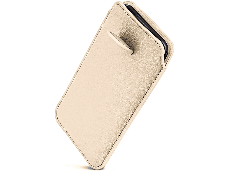 ONEFLOW Liberty Case Für IPhone 15 – PU Leder Handytasche Mit SLIDE-UP-Funktion & Microfaser-Innenfutter (Schwarz)