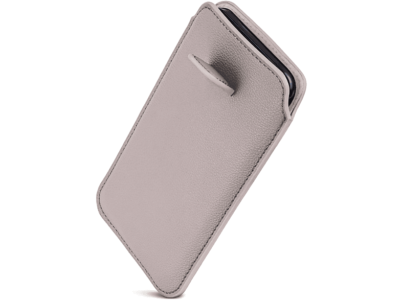 ONEFLOW Einsteckhülle mit Zuglasche, Full Cover, Samsung, Galaxy A5 (2015), Hellgrau