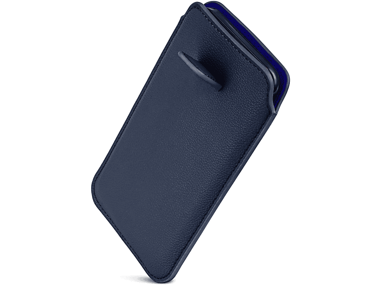 ONEFLOW Einsteckhülle mit Zuglasche, Full Cover, Samsung, Galaxy S7, Dunkelblau | Fullcover