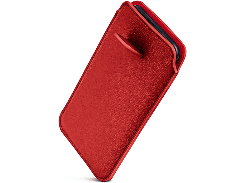 ONEFLOW Einsteckhülle Galaxy Samsung, M20, mit Dunkelrot Cover, Full Zuglasche