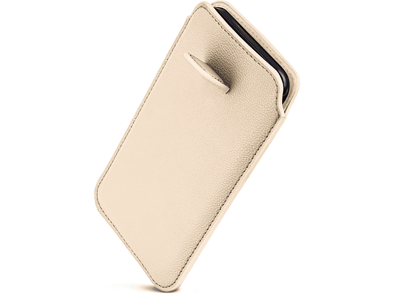 Einsteckhülle mit Zuglasche, Creme ONEFLOW Full Galaxy A40, Cover, Samsung,