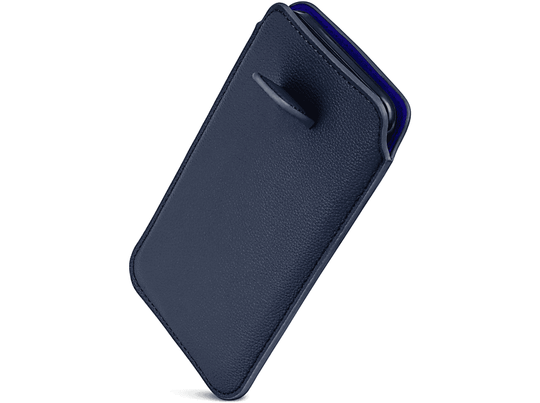 Galaxy (2018), Dunkelblau A6 ONEFLOW Full Einsteckhülle Zuglasche, Samsung, Cover, mit Plus
