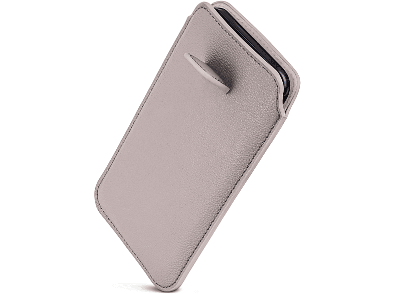 ONEFLOW Einsteckhülle mit Zuglasche, Full Cover, Samsung, Galaxy A7 (2017), Hellgrau