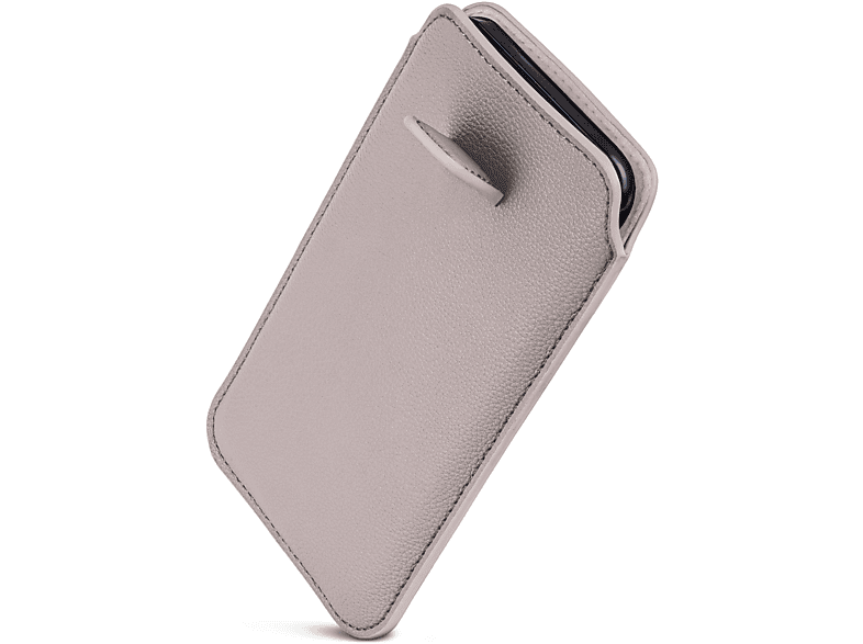 ONEFLOW Einsteckhülle mit Zuglasche, Full Cover, Huawei, P8 Lite 2017, Hellgrau