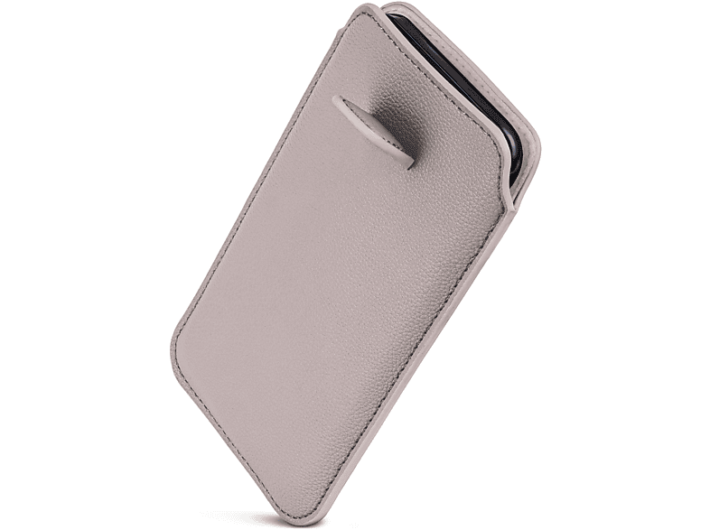 Hellgrau Cover, Full (2018), mit ONEFLOW Zuglasche, A6 Einsteckhülle Samsung, Galaxy