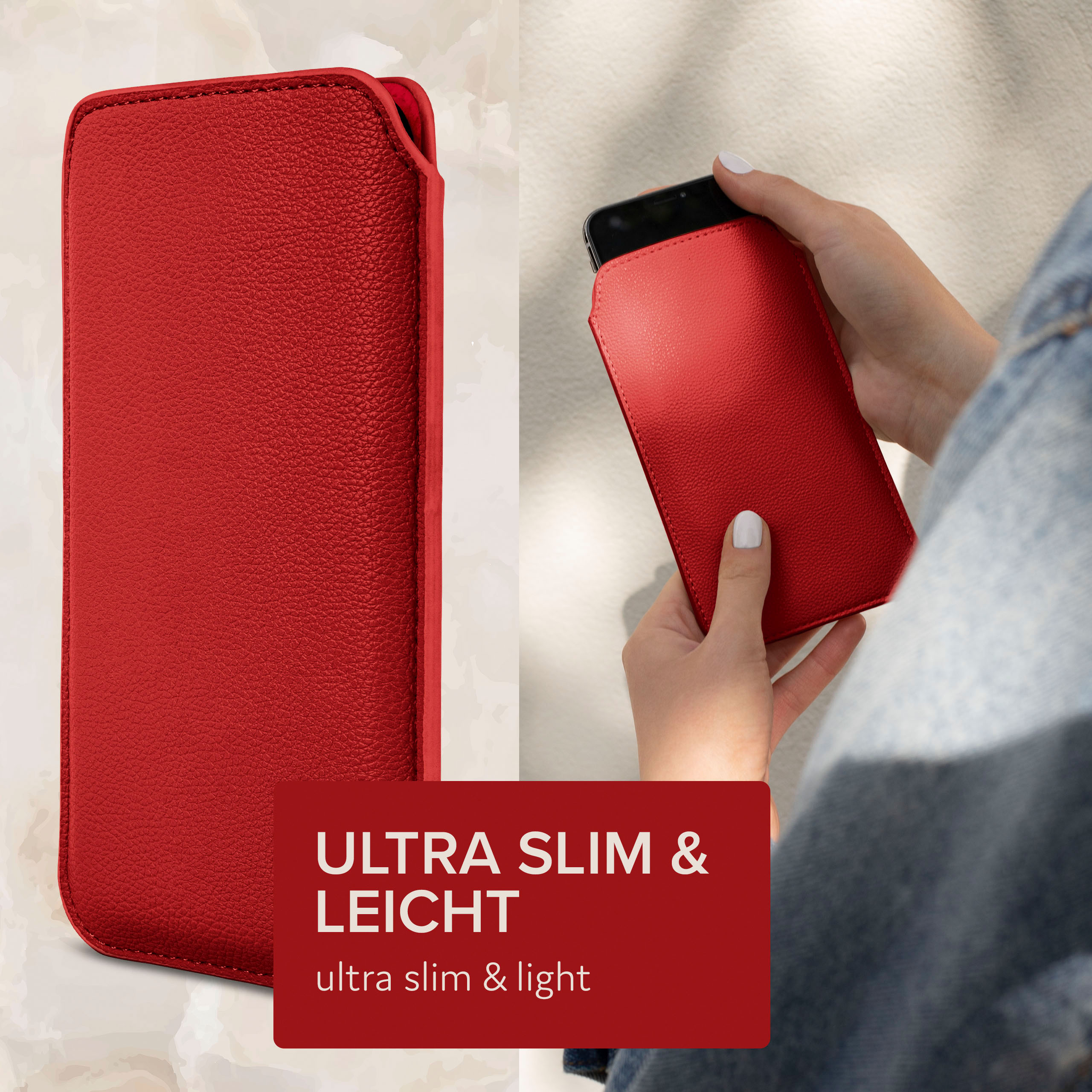 Motorola, ONEFLOW Zuglasche, Dunkelrot mit G7 Moto Plus, Einsteckhülle Cover, Full