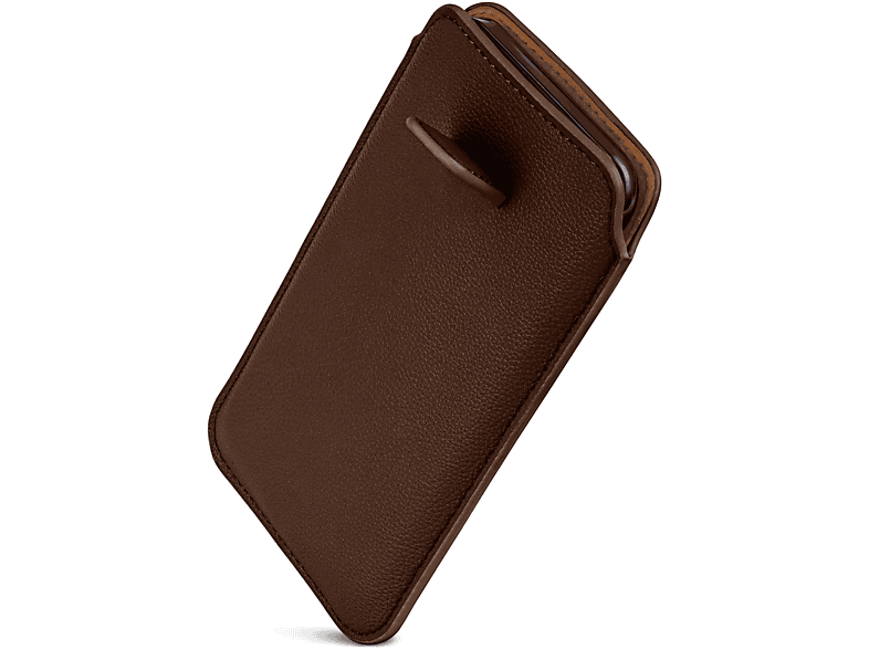 ONEFLOW Einsteckhülle mit Zuglasche, Full Dunkelbraun Samsung, Galaxy Cover, J6 (2018)