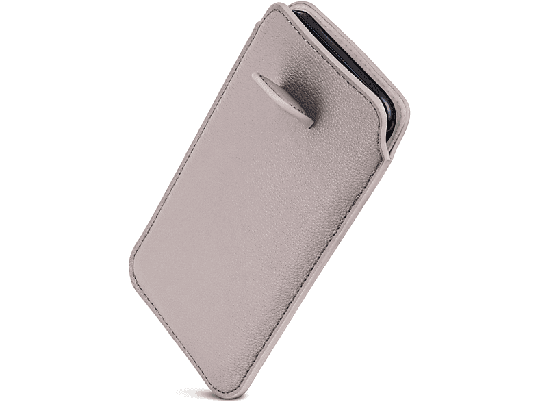 ONEFLOW Einsteckhülle mit Zuglasche, Full Cover, Nokia, 105 (2017), Hellgrau