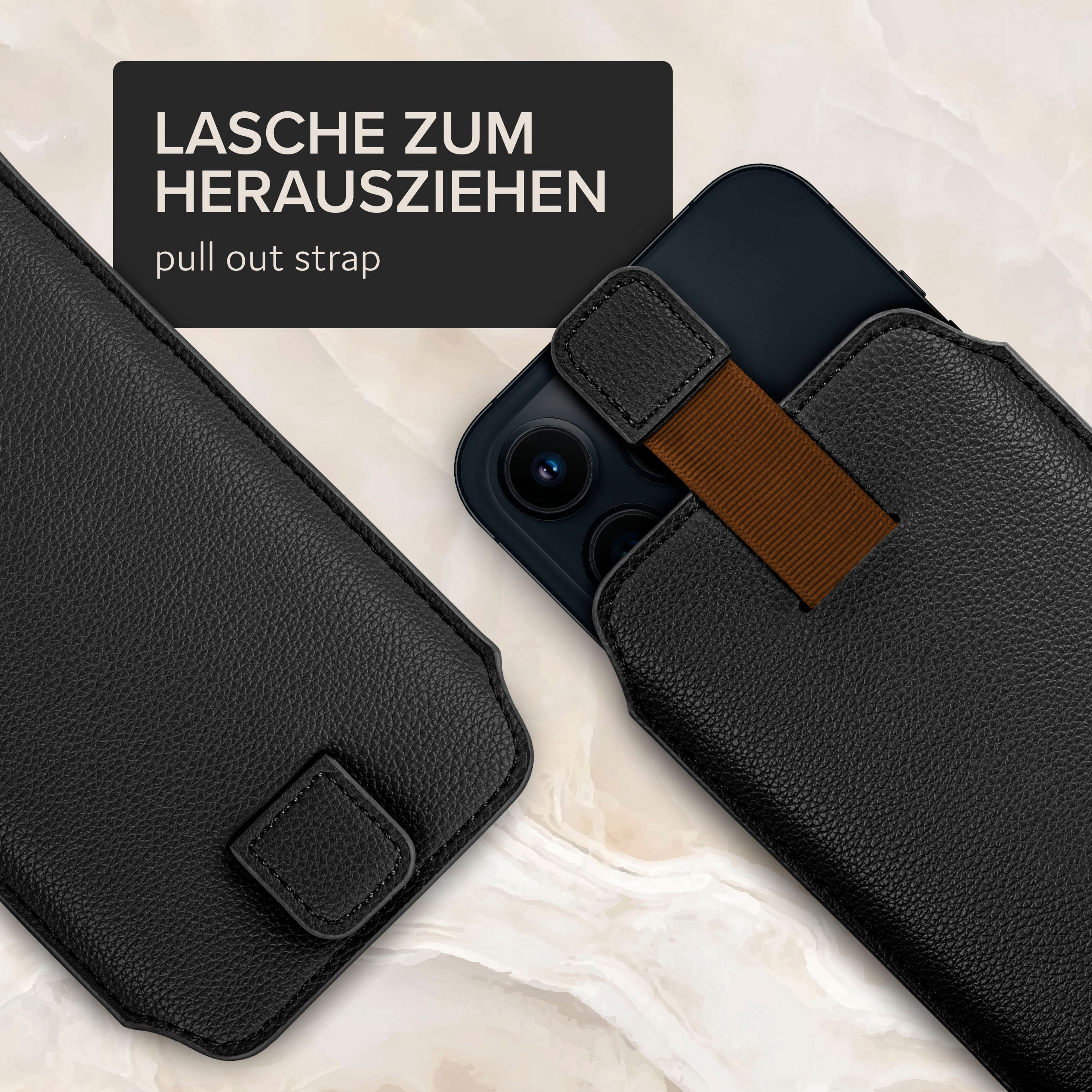 ONEFLOW Einsteckhülle mit Zuglasche, Full 5G, Schwarz Huawei, P40 Lite Cover