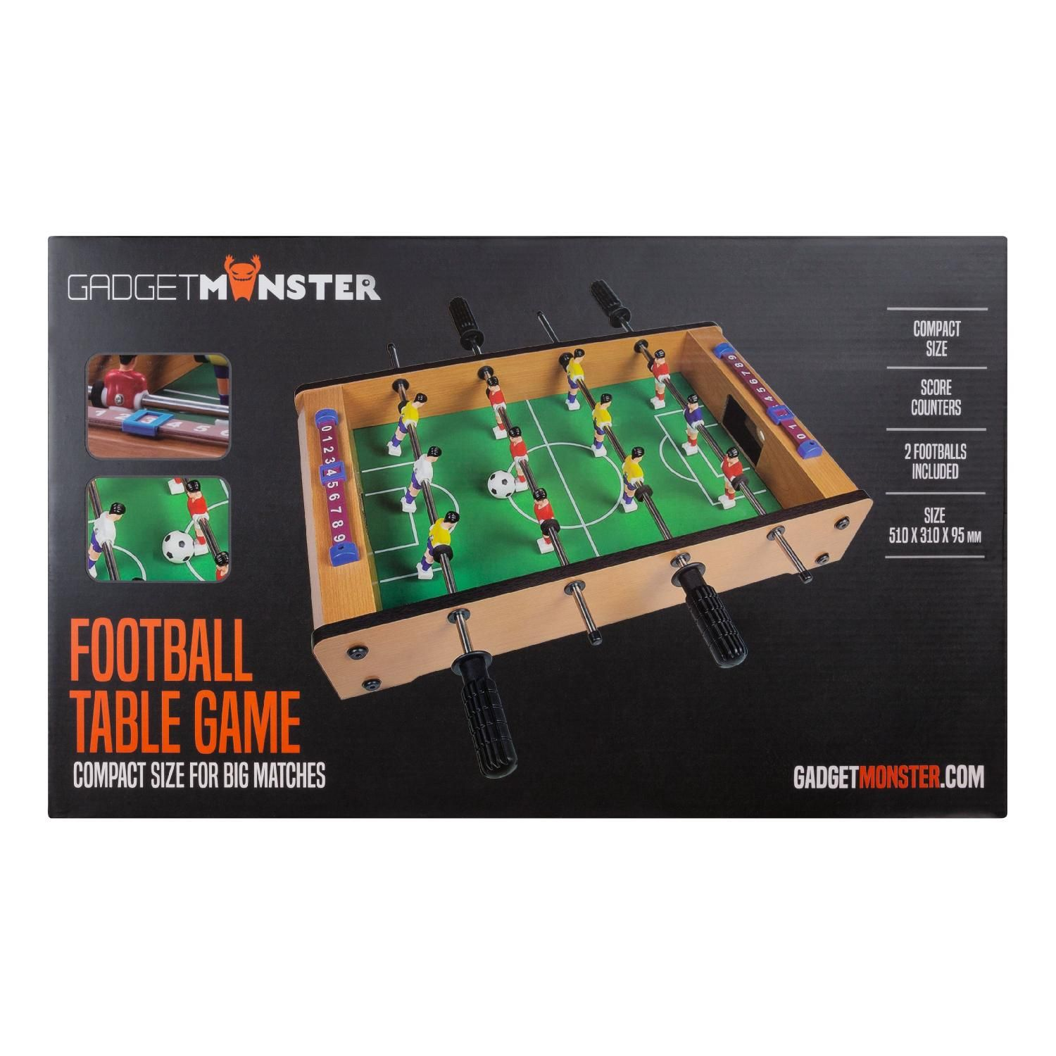 Tischkicker holzoptik GADGETMONSTER Fußball-Tischspiel