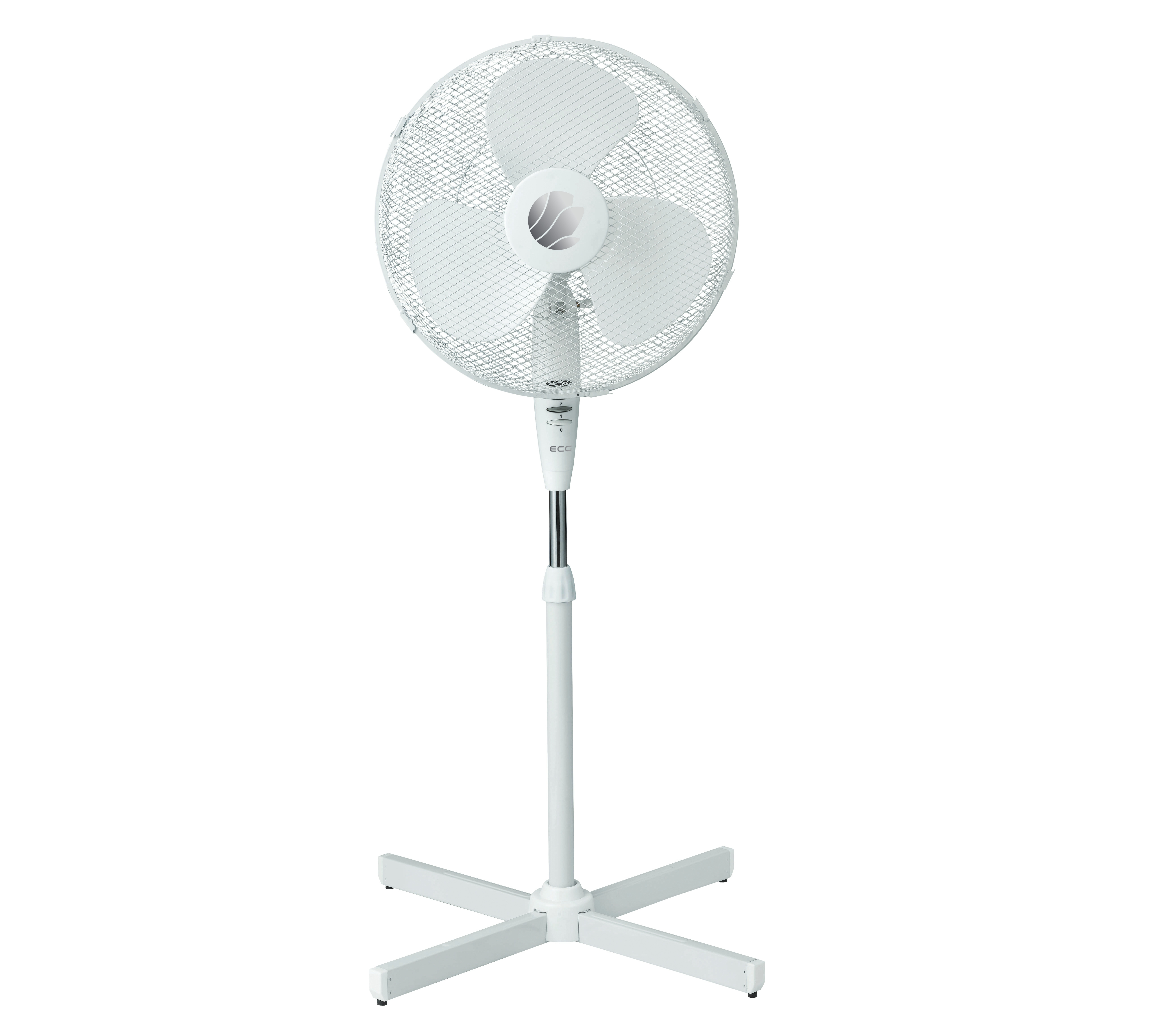 ECG FS 40a | | (50 Watt) | ventilator 40cm Weiß Zeer | werking stille Doorsnee Standventilator