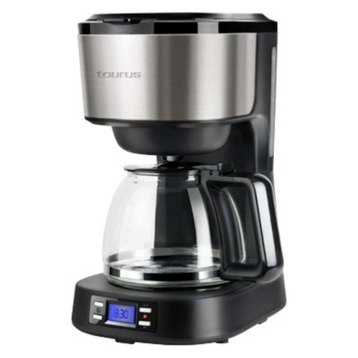 TAURUS Filterkaffeemaschine Schwarz/Silber Legend Verona