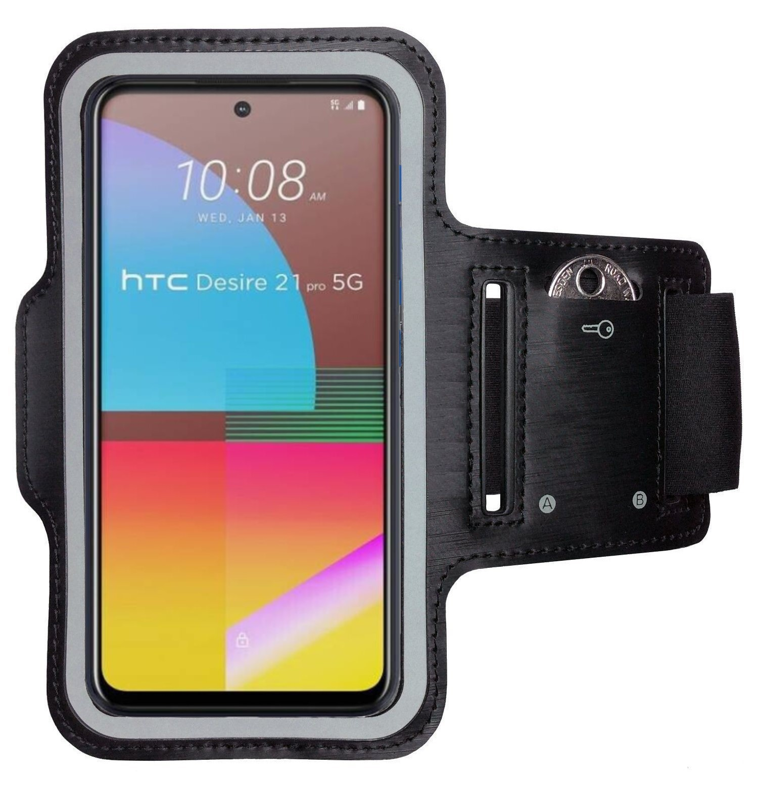 COVERKINGZ Sportarmband, Armtasche, HTC, Desire Pro Schwarz 5G, 21