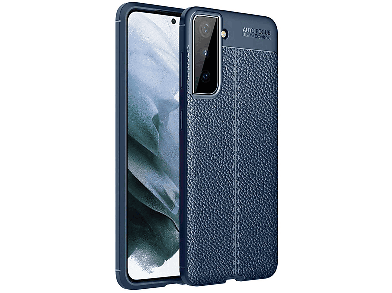 CASEONLINE Ledermuster, Backcover, Samsung, Galaxy Blau S22