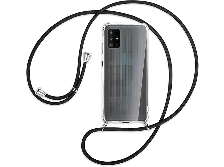 Silber 5G, ENERGY Schwarz Backcover, Galaxy MORE MTB Umhänge-Hülle / A71 Samsung, Kordel, mit