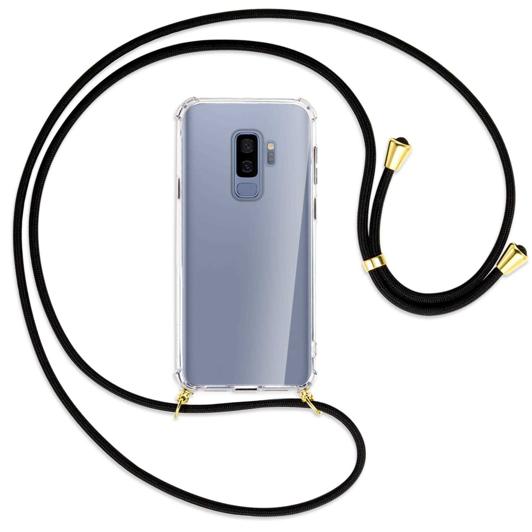 MTB MORE ENERGY Backcover, / S9 Kordel, mit Gold Umhänge-Hülle Samsung, Schwarz Plus, Galaxy
