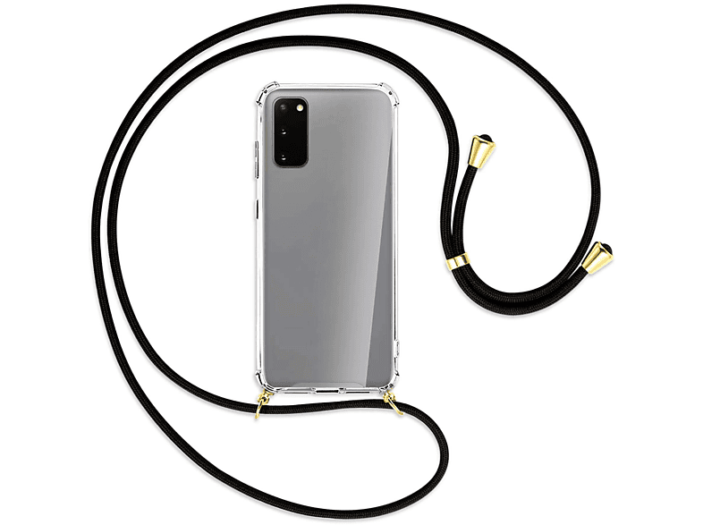 MTB MORE ENERGY Umhänge-Hülle Samsung, mit Galaxy Kordel, Backcover, / Gold S20, Schwarz