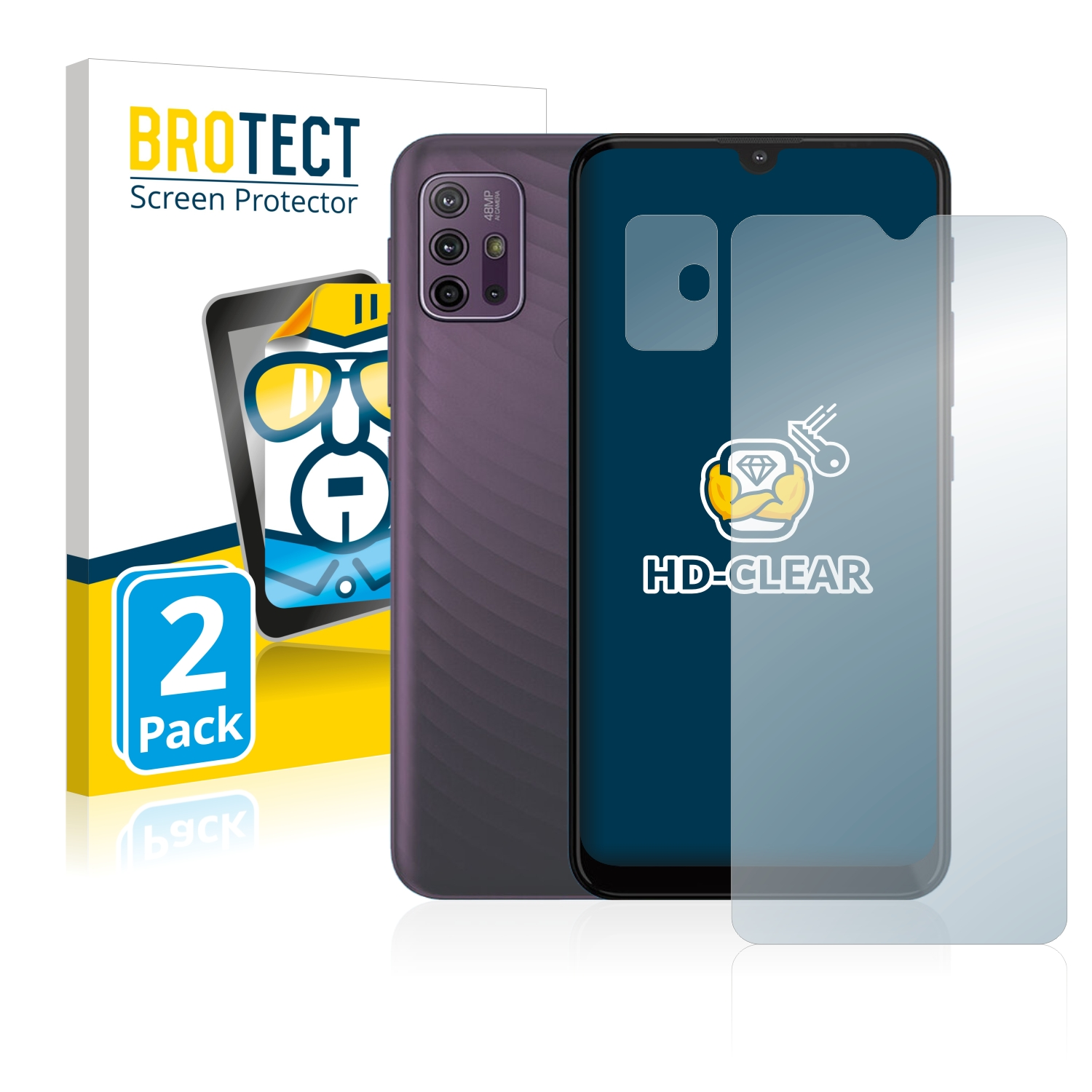 BROTECT G10) Moto klare Schutzfolie(für 2x Motorola