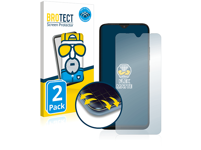 BROTECT 2x Flex matt Full-Cover 3D Curved Schutzfolie(für Gigaset GS4)