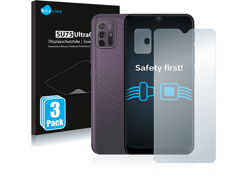 SAVVIES 6x klare Schutzfolie(für Motorola Moto G10)