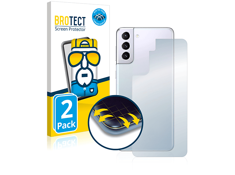 BROTECT 2x Flex Full-Cover 3D Galaxy Curved Schutzfolie(für S21) Samsung