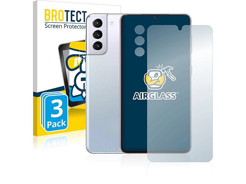 Airglass Samsung BROTECT klare S21) Galaxy 3x Schutzfolie(für