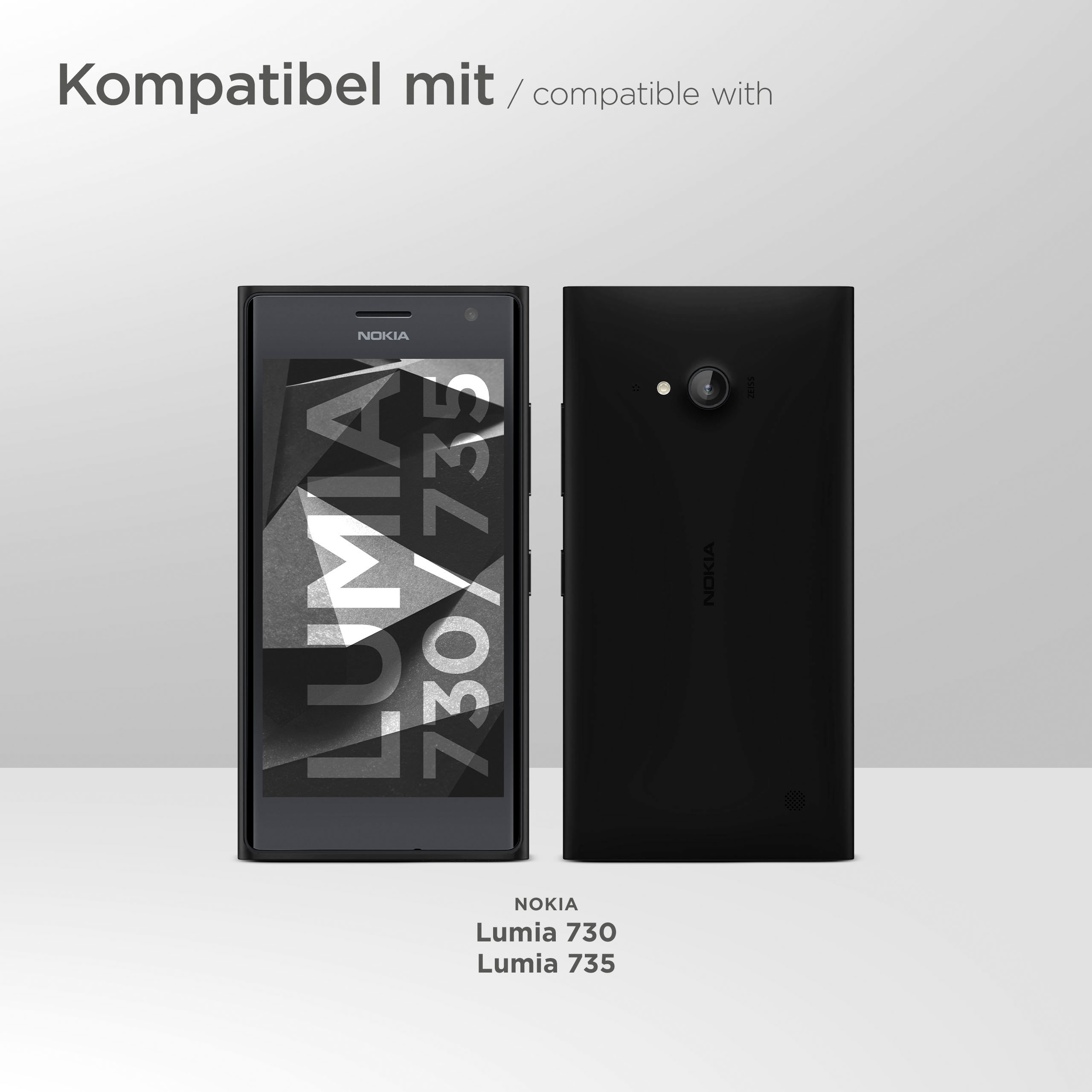 / 735) matt 3x Displayschutz(für Nokia Schutzfolie, 730 MOEX Lumia