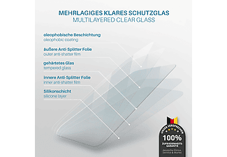 MOEX 2x Panzerglas - Schutzfolie, klar Schutzglas(für BlackBerry KEY2)