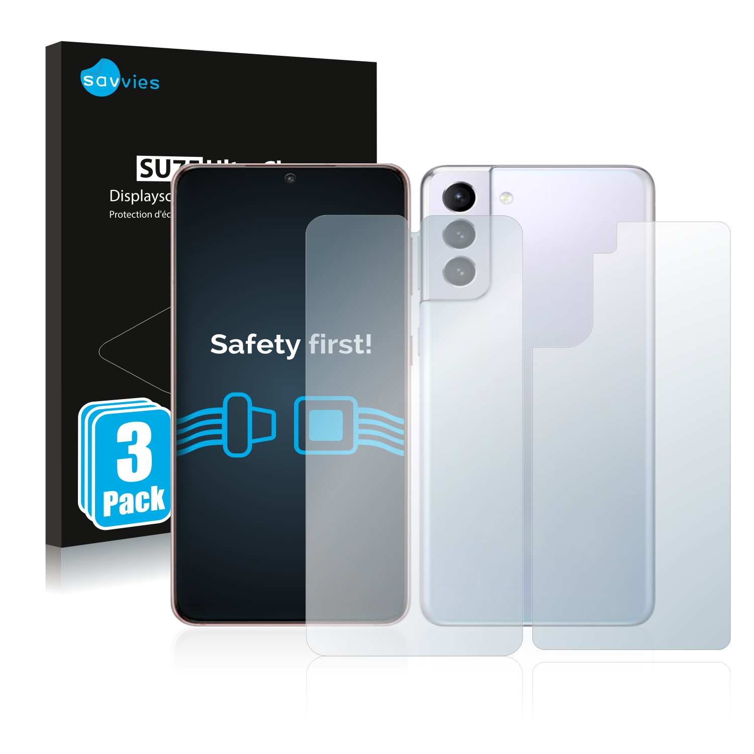 klare Galaxy S21 Schutzfolie(für SAVVIES 6x Samsung 5G)